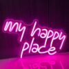 2 My Happy Place Neon Sign