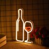 2 Bottle and Goblet Neon Sign