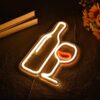 3 Bottle and Goblet Neon Sign