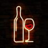 5 Bottle and Goblet Neon Sign