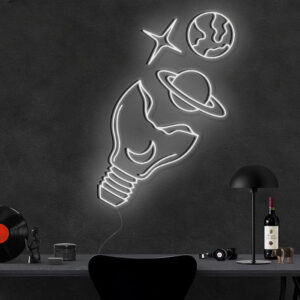 Broken Bulb Universe Neon Light