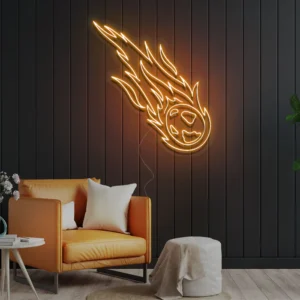 Falling Asteroid Neon Light