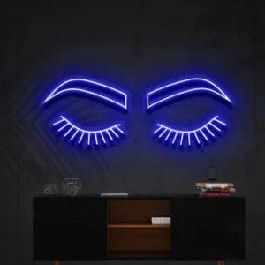 Closed Eyebrows Neon Light