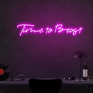 Time To Beast Neon Light