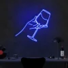 1 Hand Holding Wine Glass Neon Light