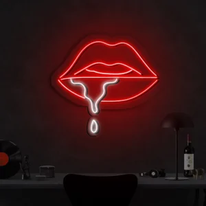Watery Lips Neon Light
