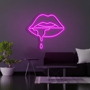 Thirsty Lips Neon Light