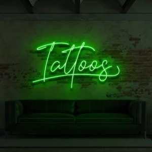 Cursive Tattoos Neon Light