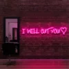 1 I Will Cut You Neon Light