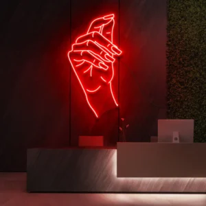 Illuminated Hand Gesture Neon Light