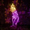 Fire On Fingertips Neon Light