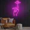 2 Hand of Globe Neon Light