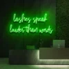 2 Lashes Speak Louder Than Words Neon Light
