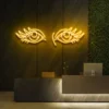 2 Illuminated Watchful Eyes Neon Light