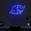 2 Angry Charging Buffalo Neon Light
