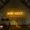 2 Work Harder Neon Light