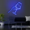 2 Hand Holding Wine Glass Neon Light