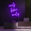 2 Nails Before Males Neon Light