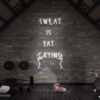 3 Sweat Is Fat Crying Neon Light
