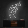 3 Hand Holding Cigarette Neon Light