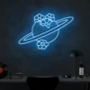 3 Broken Flower Saturn Neon Light