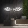 3 Illuminated Watchful Eyes Neon Light