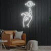 3 Hand of Globe Neon Light