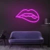 3 Biting Lip Neon Light