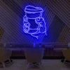3 Holding Coffee Neon Light