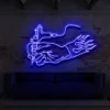 3 Hand Holding Tattoo Gun Neon Light