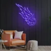 4 Falling Asteroid Neon Light