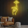 4 Hand of Globe Neon Light