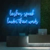 4 Lashes Speak Louder Than Words Neon Light