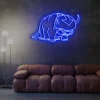 4 Angry Charging Buffalo Neon Light