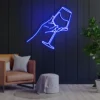 4 Hand Holding Wine Glass Neon Light