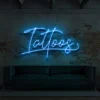4 Cursive Tattoos Neon Light