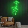 5 Hand of Globe Neon Light