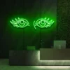 5 Illuminated Watchful Eyes Neon Light