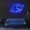 5 Angry Charging Buffalo Neon Light