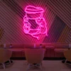 5 Holding Coffee Neon Light