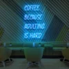 5 Coffee Because Adulting Is Hard Neon Light