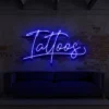 5 Cursive Tattoos Neon Light