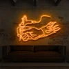 5 Hand Holding Tattoo Gun Neon Light