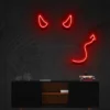5 Devil Horns And Tail Neon Light