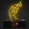 6 Hand Holding Cigarette Neon Light