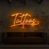 6 Cursive Tattoos Neon Light