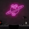 6 Broken Flower Saturn Neon Light