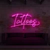 7 Cursive Tattoos Neon Light