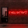 7 I Will Cut You Neon Light