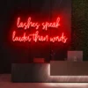 7 Lashes Speak Louder Than Words Neon Light